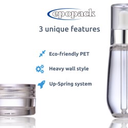 Three Key Differentiators of EPOPACKs Cosmetic Packaging: Eco-Friendly PET, Heavy Wall Style, and Up-Spring System